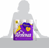 Renova - Toiletpapier Skin Care Plus, Gedecoreerd, Geparfumeerd - 12 rollen (Toiletpapier)