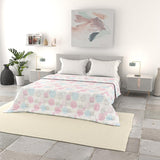 Italiaans beddengoed basic zomerdekbed, bedrukte microvezel, 250X240Cm, cirkel Spreien en dekbedden Naty Shop Molecule 250X240Cm