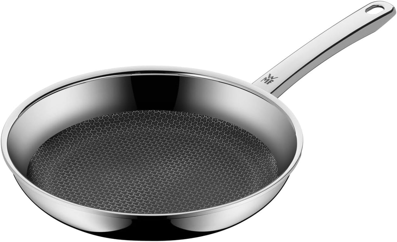 WMF Profi Resist inductiepan 24 cm, materiaal met meerlaagse coating, honingraatstructuur, roestvrijstalen handgreep, ovenbestendige potten en pannen Naty Shop 24 Cm