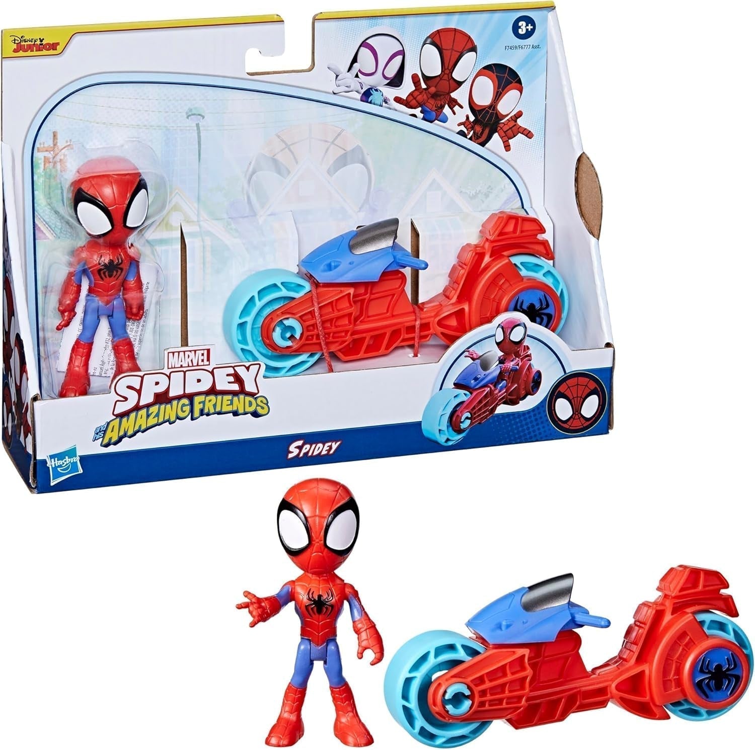 SPIDEY en ZIJN GEWELDIGE VRIENDEN Marvel Spidey motorfietsfiguurspeelgoed voor jongens en meisjes vanaf 3 jaar Actiefiguren Naty Shop