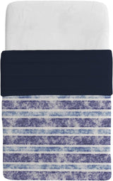 Basic zomerdeken, microvezel, jeansstrepen, 200X240Cm Quilts en quilts Naty Shop