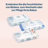 BIOLANE - Vochtige doekjes voor baby's, gezicht en handen - Extra zachte reinigingsdoekjes voor hygiëne - Vochtige doekjes voor baby's vanaf de geboorte - Alcoholvrij - 12 x 64 doekjes (768 doekjes)