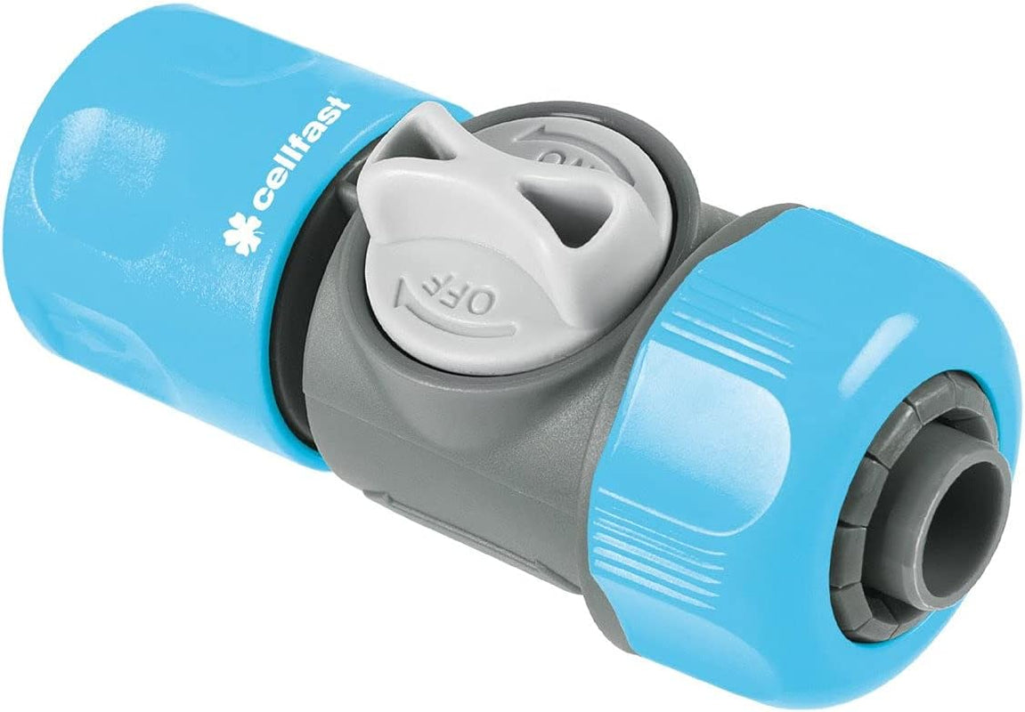 Cellfast snelkoppeling met CellPRO 3/4" ventiel, eenvoudig verstelbaar, ergonomisch ontwerp, PC/ABS kunststof, hoge kwaliteit, 52-331, blauw