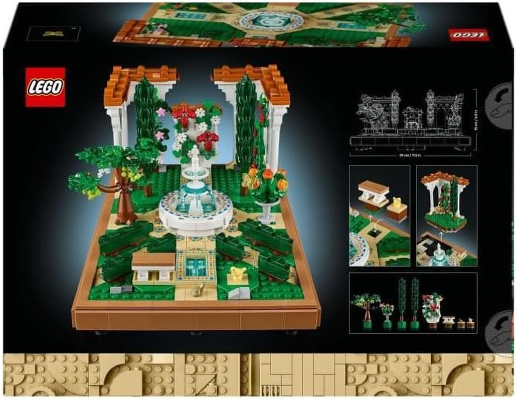 LEGO Icons Fountain Garden - Miniatuurbouwset voor volwassenen met bladeren, cipressen, bomen, wijnranken, bloemen - Creatief verjaardagscadeau-idee, housewarming-cadeau voor dames, heren - 10359 Bouwsets Beuche in LEGO-Store
