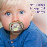Philips AVENT ultra air-fopspenen - verpakking van 4 BPA-vrije, ademende fopspenen voor baby's van 6-18 maanden, inclusief draagtas en sterilisatie, schildpad-/walvispatroon (model SCF085/66)