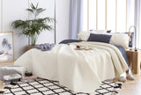 Todocama Fine Boutique Sprei Ruitpatroon Lente Zomer Herfst Winter 100% extra zachte microvezel Multifunctionele sprei 105-200 x 260 cm Beige bedden en dekens Besuche den Todocama-Store
