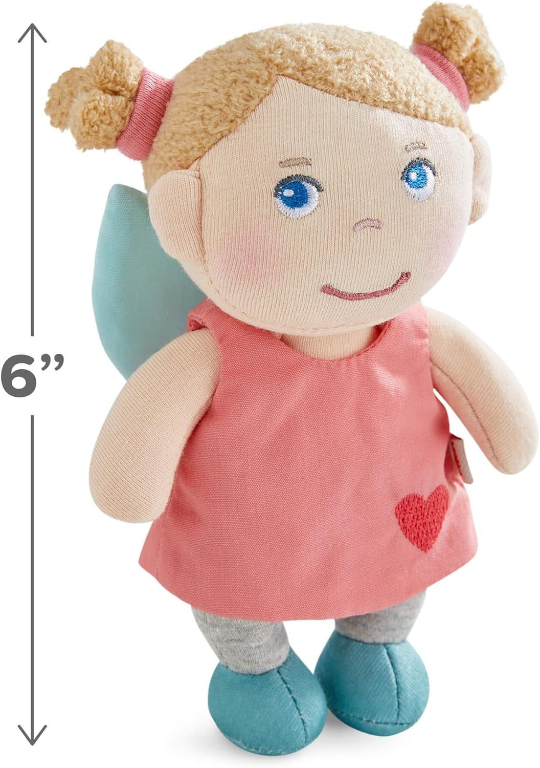 HABA Beschermengel Lore - Pluizige textielpop (15 cm), perfect welkomstcadeau voor baby's en peuters - Wasbaar op 30 °C - 2011870001