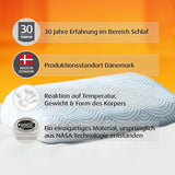 TEMPUR EASE Memory Foam Slaapkussen, Ergonomisch Neksteunkussen voor elke slaaphouding, Stevige ondersteuning, 50 X 31 X 10/5cm, Wit Naty Shop Standaard Kussens