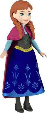 Mattel DISNEY De ijskoningin Anna & Sven pop en dierenfiguur, geïnspireerd door de geanimeerde personages, beweegbare ledematen, afneembare rok en cape, voor kinderen vanaf 3 jaar, HLX03 Naty Shop-poppen