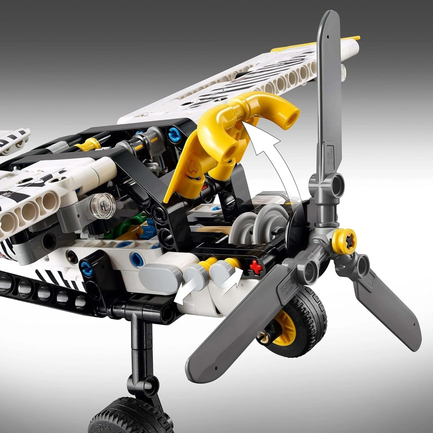 LEGO Technic Propellervliegtuig Bouwspeelgoed voor kinderen Cadeau voor jongens en meisjes vanaf 8 jaar Roterende propellervliegtuigmotor met 4 cilinders Zuigermotor Model 42198 Bouwsets Bekijk de LEGO-Store