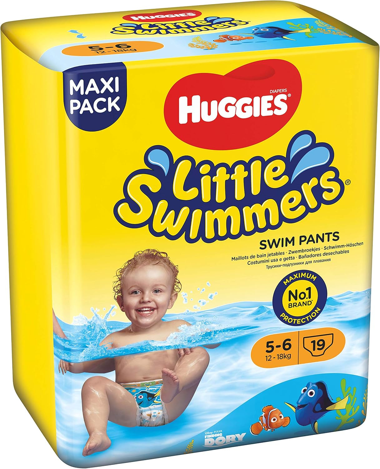 Huggies Little Swimmers maat 5/6 zwemluiers (12-18 kg), 1 pakje van 19 stuks
