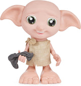 Spin Master 6067280 Wizarding World Harry Potter magische interactieve Dobby Elf sokpop, 30+ geluiden en zinnen, 21,6 cm, kinderspeelgoed, zwart