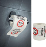 Set van 4 toiletpapieren "Happy 40th birthday" │40th birthday 24 meter 2-stoffen 180Gr/Qm │ Toiletpapier motief toiletpapier (4 X toiletpapier 40)