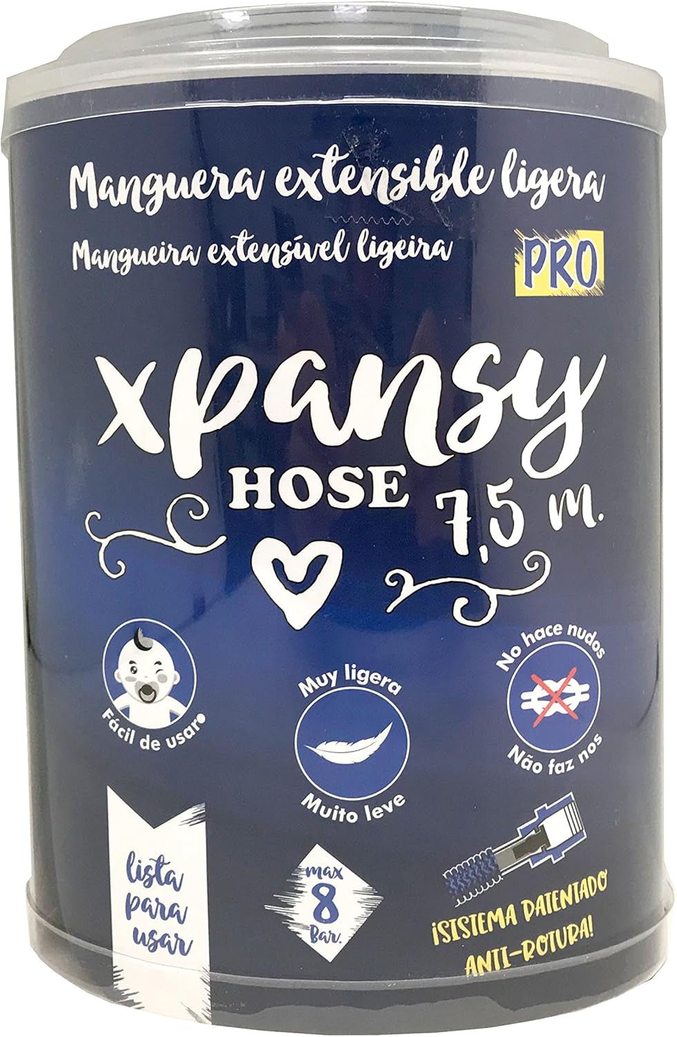 Pro C2607B Slang Verlengbaar met Presión del Agua, Azul, 7,5 meter