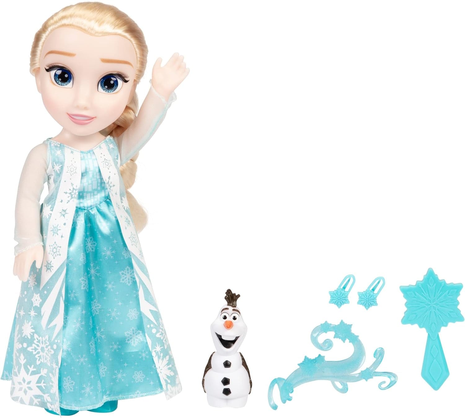 Disney Die Eiskönigin - Frozen - Zingende ELSA pop 35 cm, zingt "Let It Go", inclusief accessoires voor extra plezier, perfect voor meisjes vanaf 3 jaar, 225306, Türkis