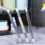 3 Stück Nagel Pinsel Silikon, Nagelkunst Skulptur Stift, Doppel Köpfe DIY Maniküre Werkzeug, Strassstein Picker, Gel Schnitzen Pinsel Für Design, Vormgeven Tekening Carving Nagelfolie