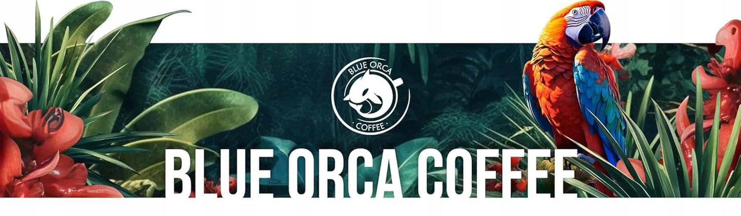 Gemalen koffie DE BOA 1KG | 100% Arabica | met hints van chocolade en noten | medium gebrande koffiebonen, lage zuurgraad | ideaal voor espressomachines | Blue Orca koffiebranderij
