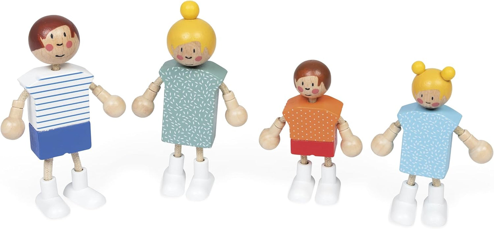 Janod - Mijn eerste houten poppenhuis - 10 accessoires - Poppenmeubels - Magnetische deuren en afneembaar dak - FSC-gecertificeerd houten speelgoed - Vanaf 3 jaar
