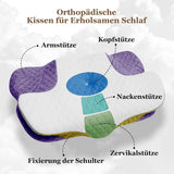 Wellsync Nekkussen Ergonomisch Kussen Memory Foam Kussen Orthopedisch Kussen Voor Zijslapers Rugslapers Buikslapers Nekpijn Wit Grijs Cervicale Orthopedische Kussens Naty Shop