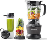 Nutribullet Full Size Blender, Elektrische Mixer, Multifunctionele Stabmixer, Professioneller Mixer, 1000 Watt Leistung, 1.6L Becher, Grau, NBF450DG Keuken Naty Shop Schwarz 1000 Watt
