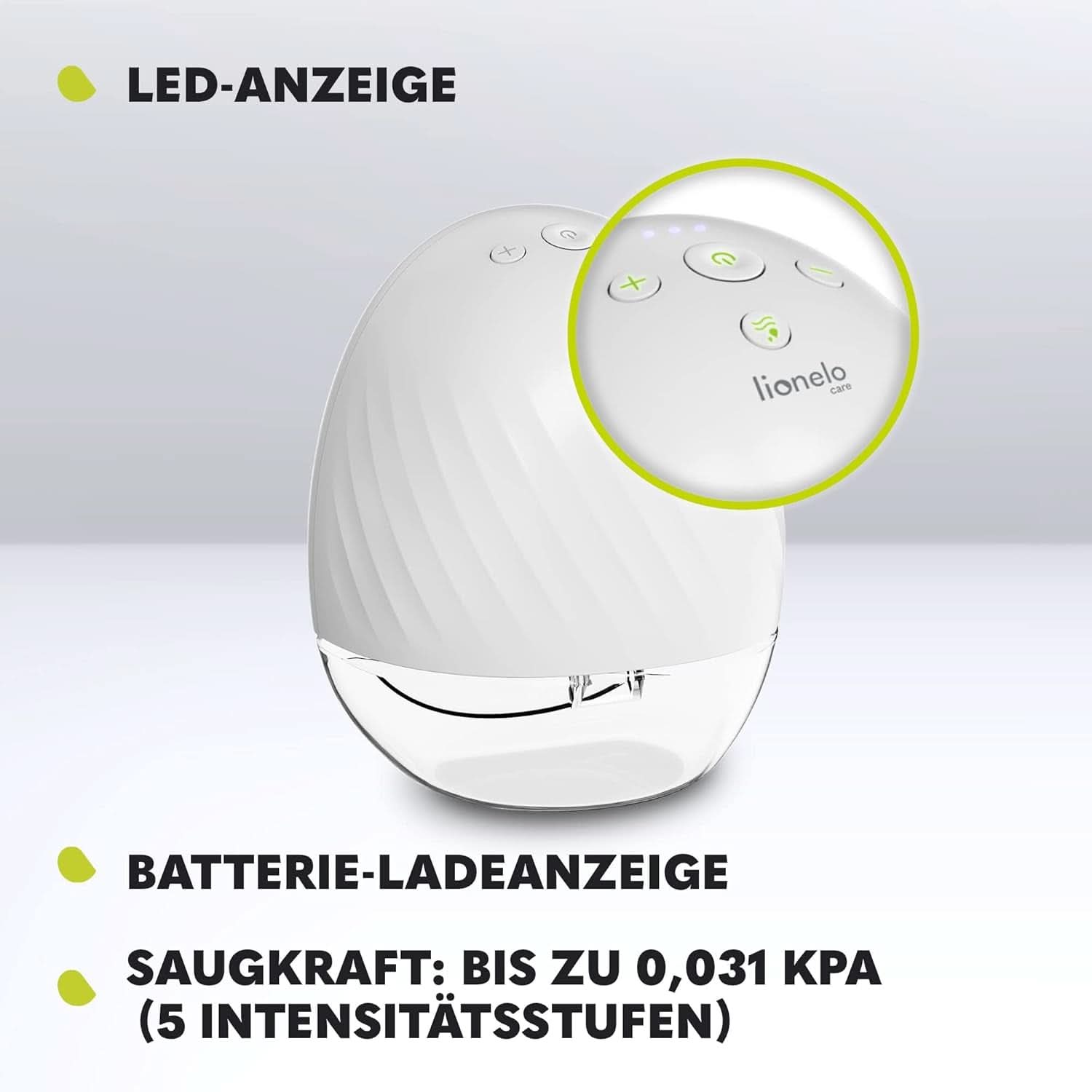 Elektrische borstkolf LIONELO Fidi Free 2, massagemodus, 5 intensiteitsniveaus Accessoires Voeding en borstvoeding Bebe Naty Shop