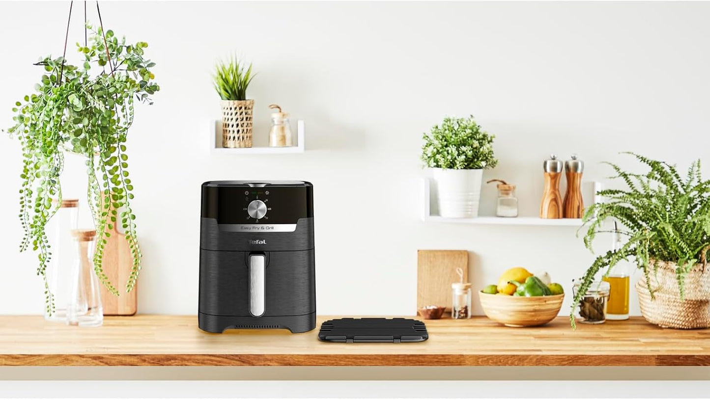 Tefal EY5018 Easy Fry & Grill Klassieke heteluchtfriteuse, 2 in 1-technologie (luchtfriteuse en grill), XL, 4,2 liter voor 6 porties, 1550 watt Huishoudelijke apparaten Naty Shop