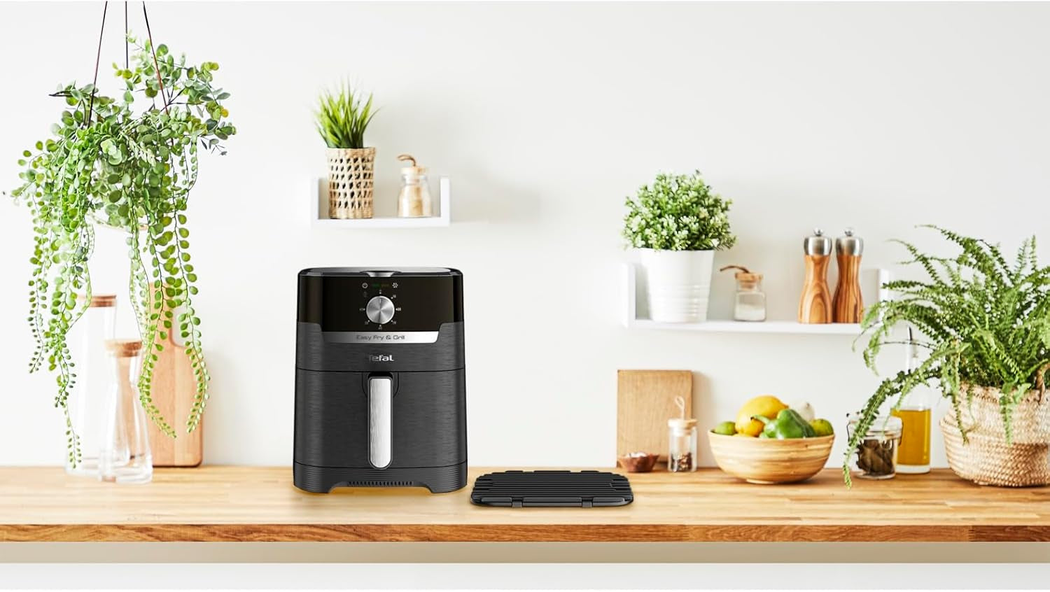 Tefal EY5018 Easy Fry & Grill Klassieke heteluchtfriteuse, 2 in 1-technologie (luchtfriteuse en grill), XL, 4,2 liter voor 6 porties, 1550 watt Huishoudelijke apparaten Naty Shop