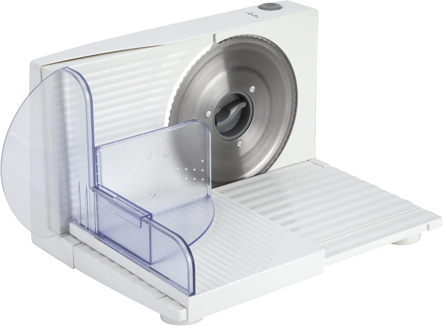 JECF0300 Compacte elektrische snijmachine, verwijderbaar roestvrijstalen mes, diameter 170 mm, diktecontrole 0 tot 15 mm, 150 W Naty Shop raspen en snijmachines
