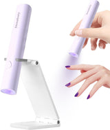 Denabuty UV-lamp voor gelnagellak, mini UV-LED-lamp voor nagelvervanging met standaard Tragbare kleine UV-nagellamp voor gelnagellak, voor Aushärten Von Nagelkleber & nageltips wit