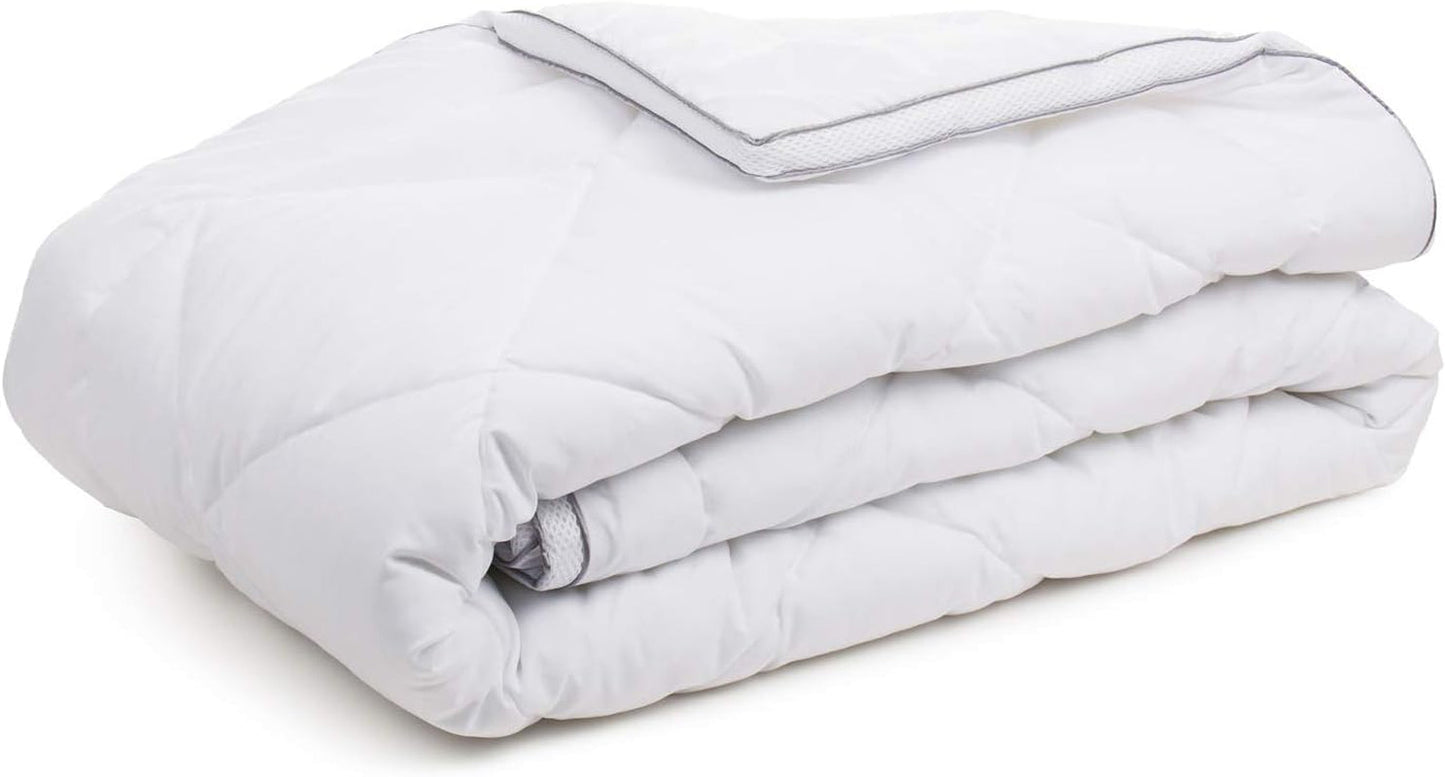 Gözze - 4-seizoenendekbed, set van 2, zomerdekbed + herfst-/lentedekbed, ademend dekbed met klimaattape, 135 x 200 cm - Wit Naty Shop Quilts en Quilts 155 x 220 cm All-Season Deken