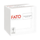 , Papieren wegwerpservetten, ideaal voor hapjes en cocktails, verpakking van 100 servetten, maat 24X24, 4 vouwen, 2-laags, wit, 100% puur cellulosepapier, FSC-gecertificeerd (verpakking van 6)
