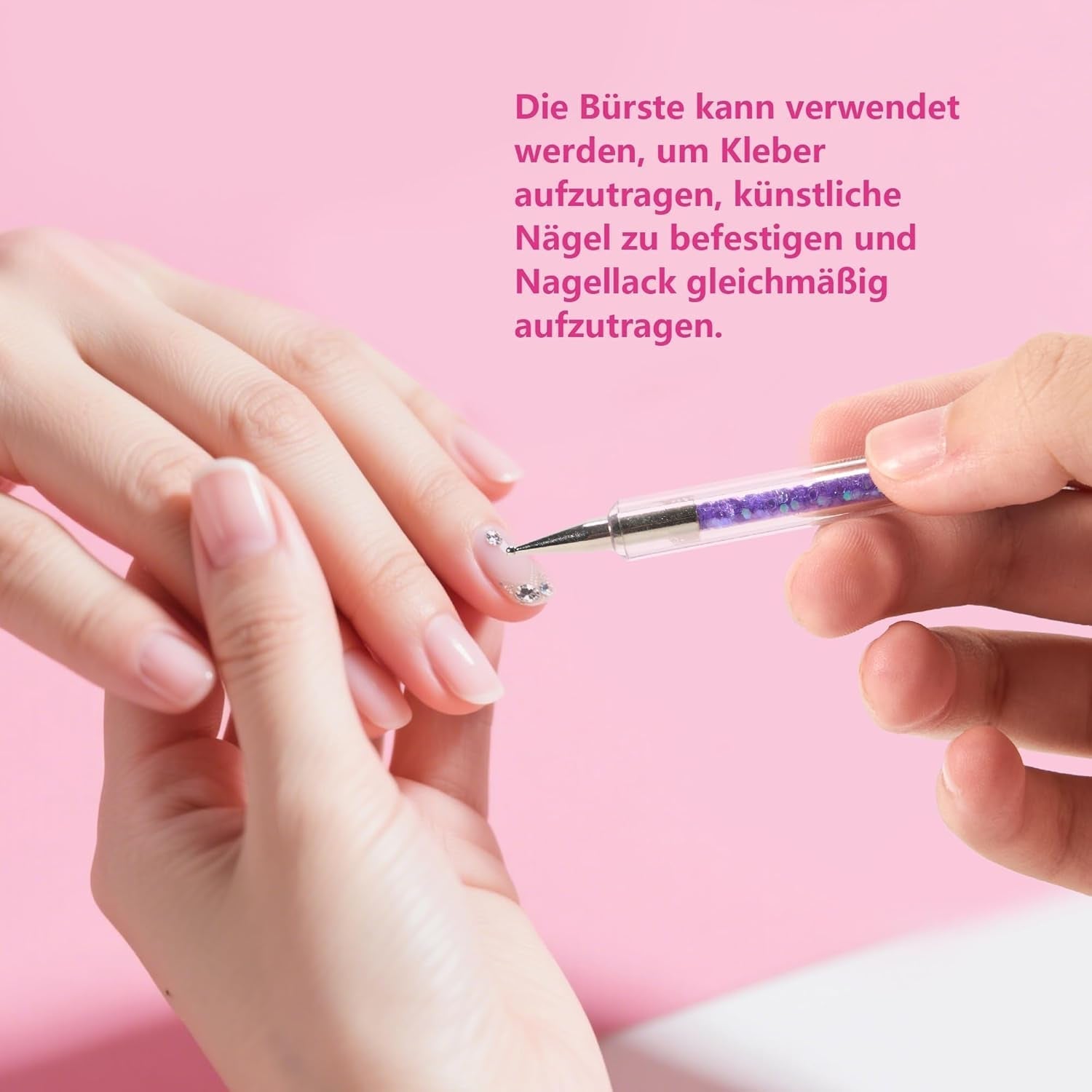 8 Stück Nagel Pinsel, Nagelkunstpinsel Pinsel Set, Pinsel Für Nägel Mit Doppelkopf Nail Art Pinsel Set Dotting Pen en Gel Brush for Nails Präzise Pinsel Für Nageldesign en Verzierungen