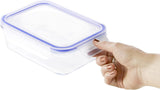 Amazon Basics Glazen voedselcontainers met deksels, 20 stuks (10 containers + 10 deksels) BPA-vrij, helderblauwe voedselbewaardozen Naty Shop