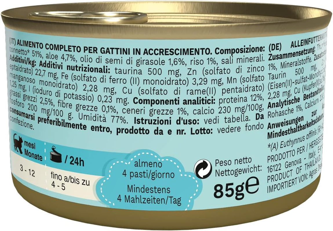 Natvoer voor katten Cat Jelly Kitten Tonijn met Aloë Vera, gelei, 24 dozen x 85 g