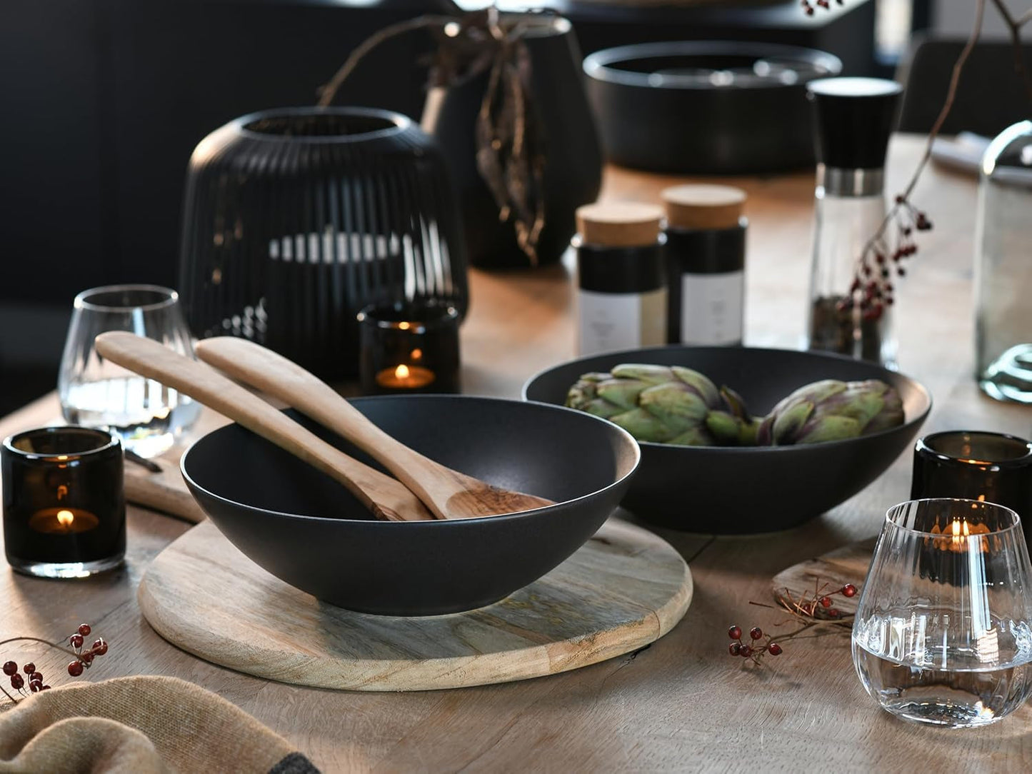 Creatable, 30007, Soft Touch-serie, 2-delige serviesset, steengoedsaladeset, vaatwasser- en magnetronbestendig, gemaakt in Portugal