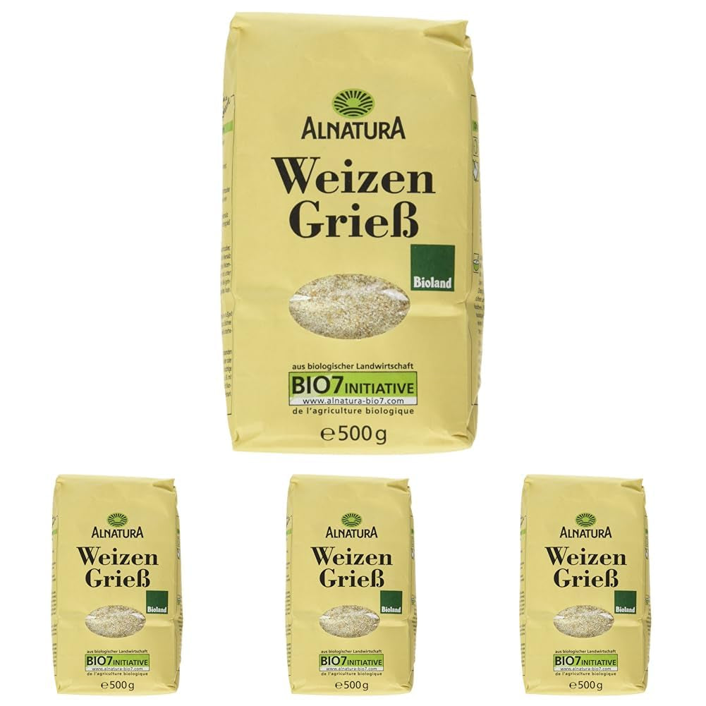 Biologisch tarwegriesmeel, 500 g (verpakking kan variëren)