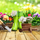 Relaxdays plantenbak kruiwagen, set van 2, tuindecoratie, H x B x D: 12,5 x 26 x 12 cm, bloemenwagen voor planten, hout, natuurlijk