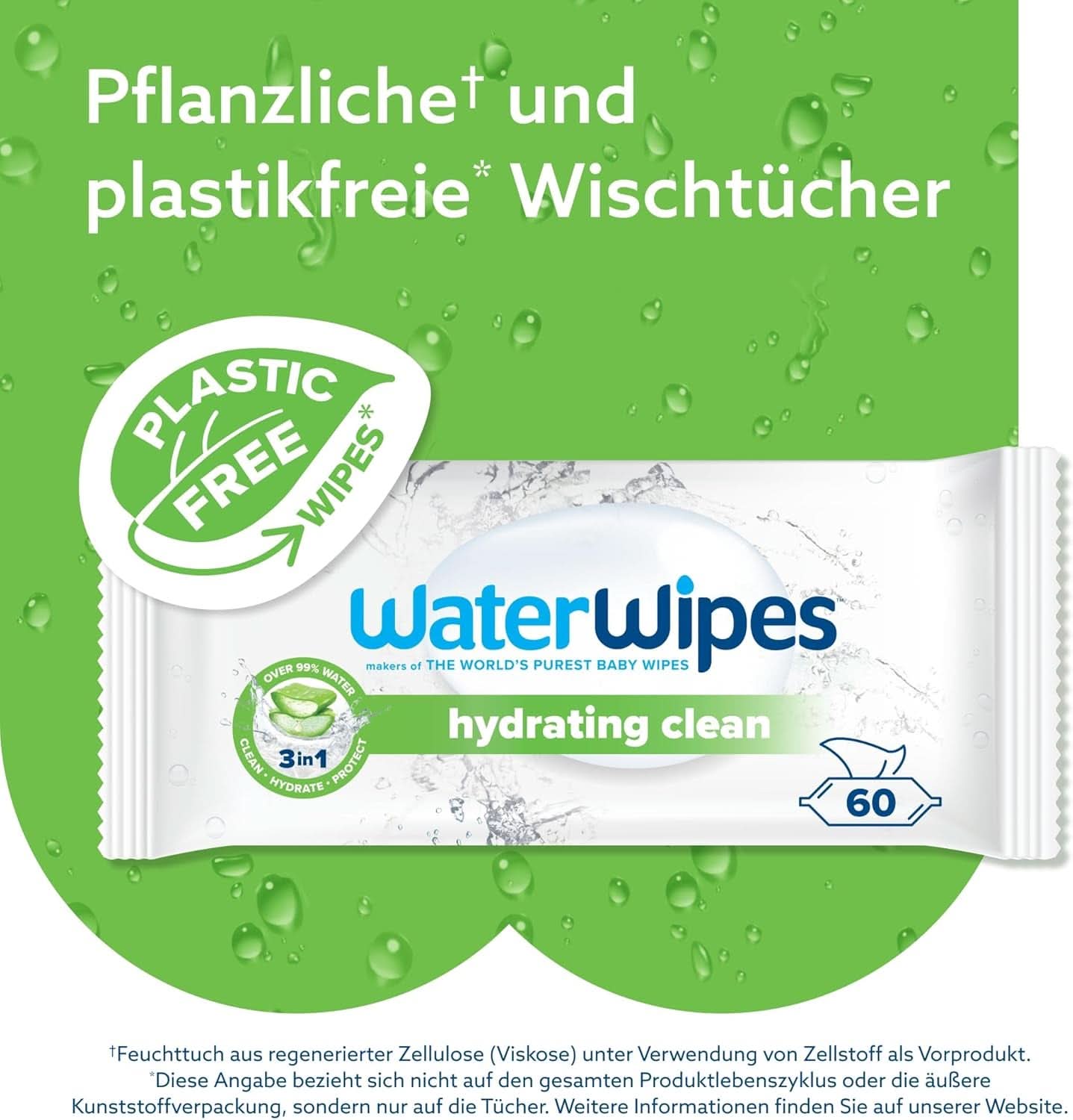 Waterdoekjes Hydraterende en reinigende babydoekjes met 99% water en aloë vera-extract Vochtige doekjes voor gezicht en lichaam Naty Shop