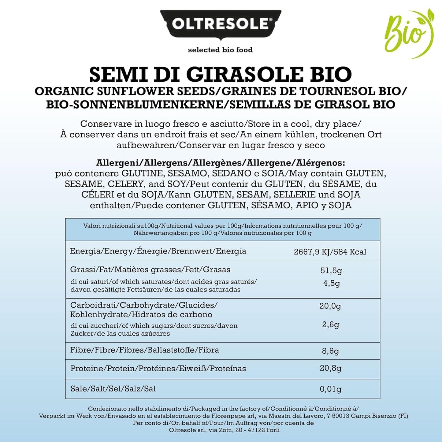 Biologische Zonnebloempitten 3kg, rauwe, gepelde, ongebrande en ongezouten biologische zonnebloempitten, rijk aan vezels en voedingsstoffen, ideaal als tussendoortje en voor recepten