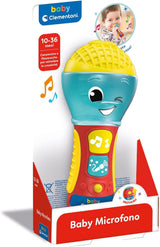 Clementoni - Babymicrofoon, elektronisch muziekspel voor vroege kinderjaren, speelgoed 10-36 maanden, activiteitencentrum met licht en geluid, 17931 Babyspeelgoed Naty Shop
