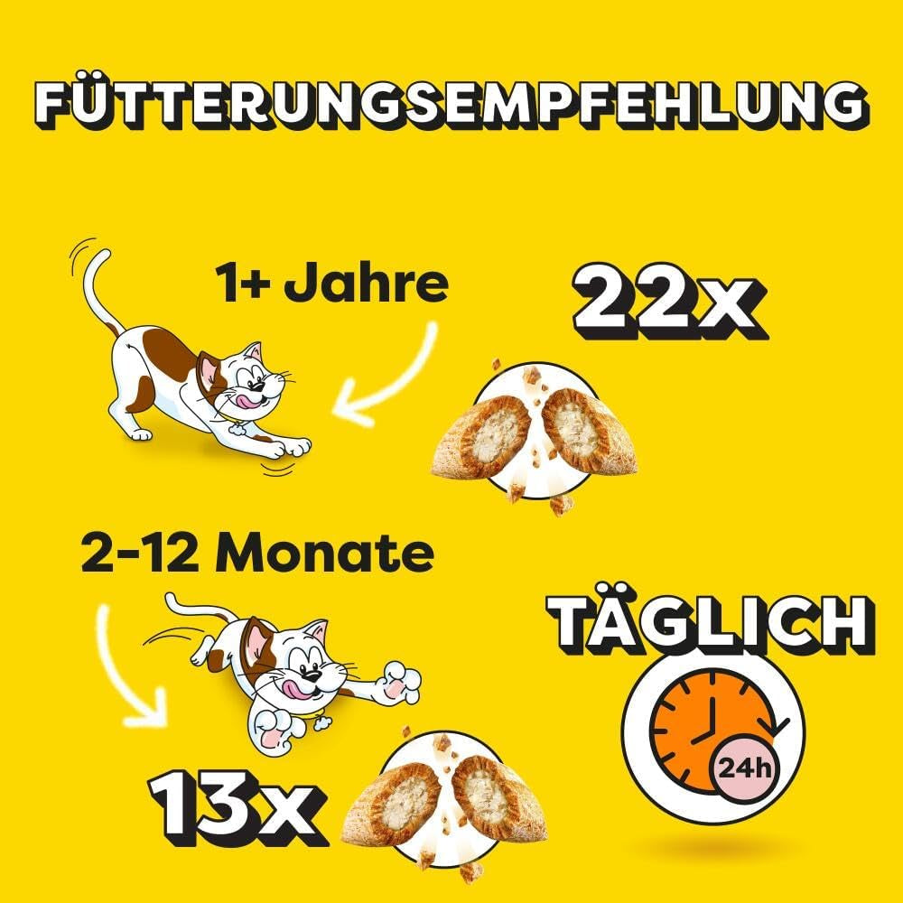 DREAMIES SHAKE UPS Multivitamine Zeevruchtenfestival Kattensnoepjes in geportioneerde zakjes - 55 g (6 zakjes)