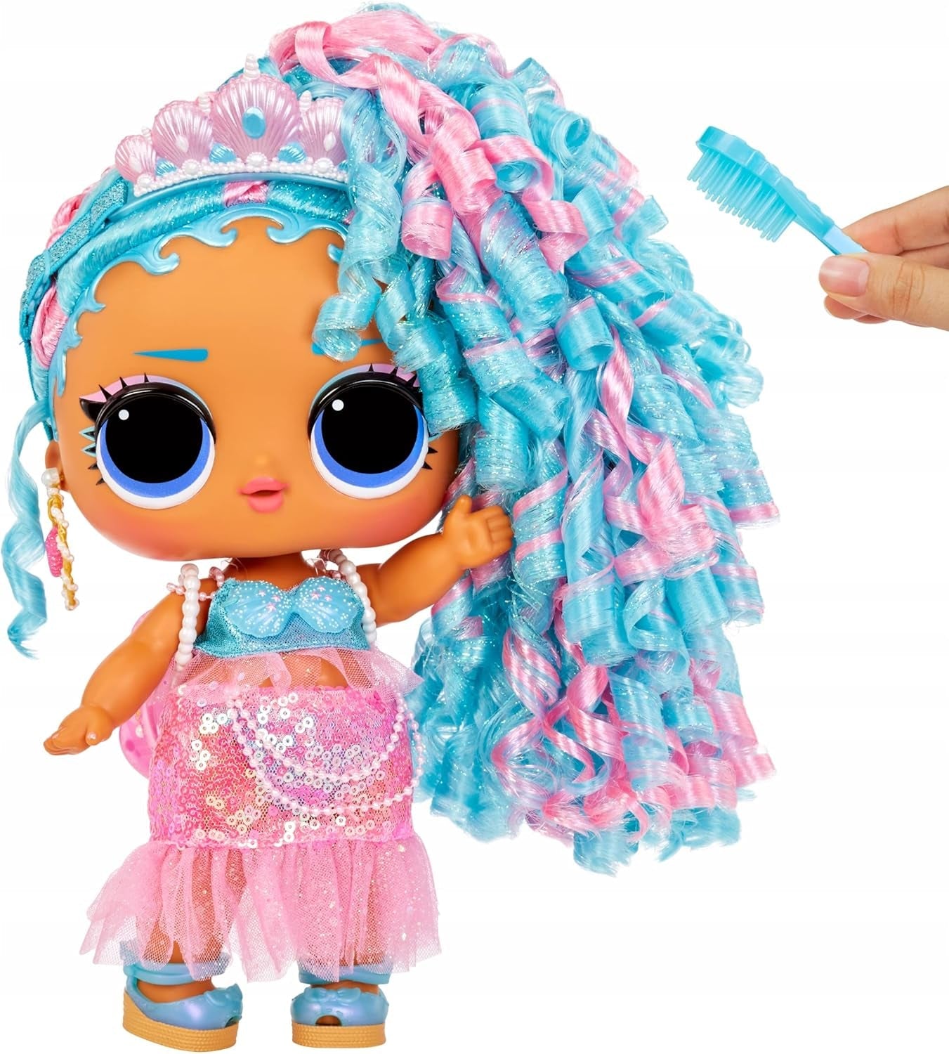 LOL. Verrassing! Big Baby Hair Hair Hair – SPLASH QUEEN – 27,94 cm große Puppe mit 14 maanden, Accessoires voor teilen en echt haar – voor kinderen en Sammler vanaf 4 jaar
