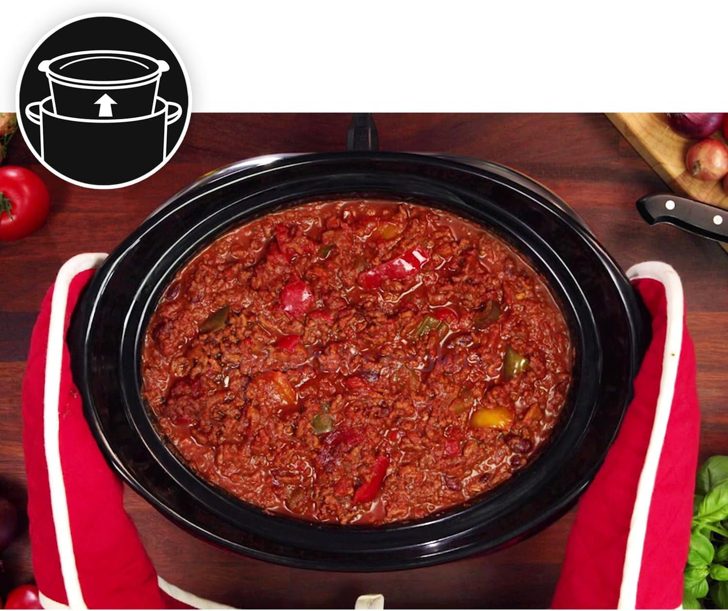 Crockpot, Slowcooker elektronisch, 5,7 L (5-6 personen) Slowcooker Naty Shop
