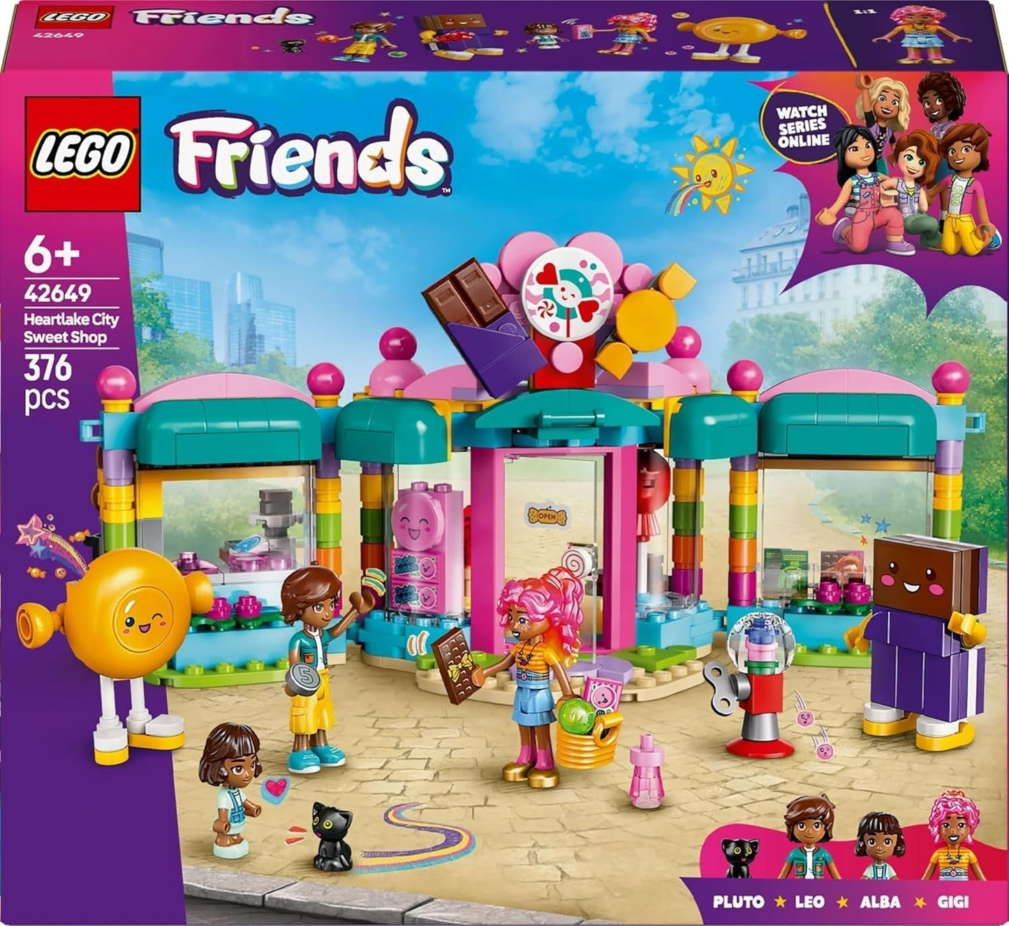 LEGO Friends Heartlake City Shop speelset voor meisjes vanaf 6 jaar Rollenspel met 2 minipoppetjes, micropoppetje en kattenspeelgoed 42649 Bouwsets Besuche in LEGO-Store