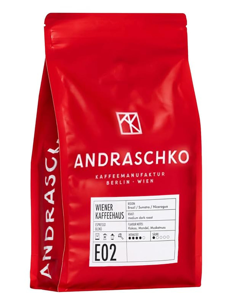 Espresso Bohnen - Wiener Kaffeehausmischung Espresso Blend - mild Röstung mit 100% Arabica aus 7 Herkunftsländern - frisch in Berlijn geröstet - 1kg