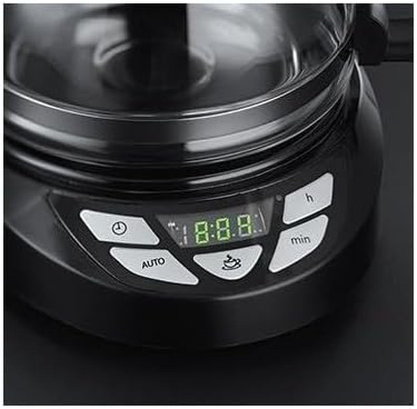 Russell Hobbs koffiezetapparaat [digitale timer, douchekop voor optimale extractie en aroma] Textures+ (1 tot 12 kopjes, glazen karaf van 1,25 liter, warmhoudplaat, antidruppelsysteem) Filterkoffiezetapparaat 22620-56