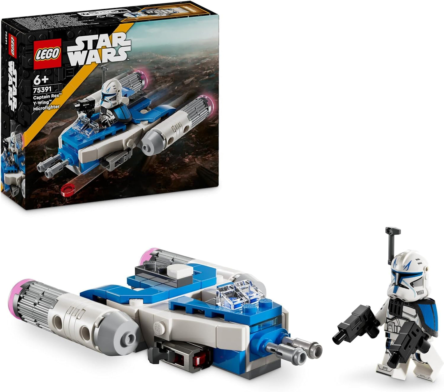 LEGO Star Wars Captain Rex Y-Wing Microfighter Bouwstenen Verzamelbaar ruimteschip Cadeau-idee voor jongens en meisjes vanaf 6 jaar 75391 Bouwsets Bekijk de LEGO-Store standaardtitel