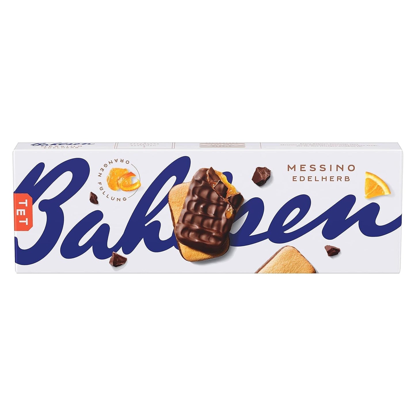 Bahlsen Messino Edelherb - Pak van 4 - Edelherb Chocolade Sinaasappel Vulling Pluizig Deeg (1 x 125g)