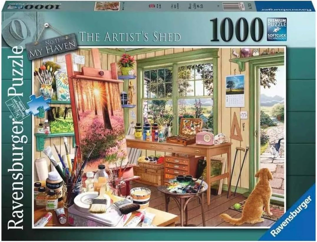 Ravensburger Puzzel 1000 stukjes - Mijn schuilplaats: de schuur van de kunstenaar Puzzel Naty Shop Nieuw ontwerp