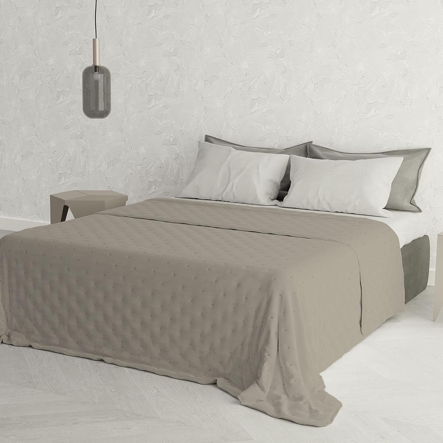 Italiaans beddengoed zomerdekbed CHIC, microvezel, DUBBEL 250X250Cm, bruin Dekbedden en dekbedden Naty Shop